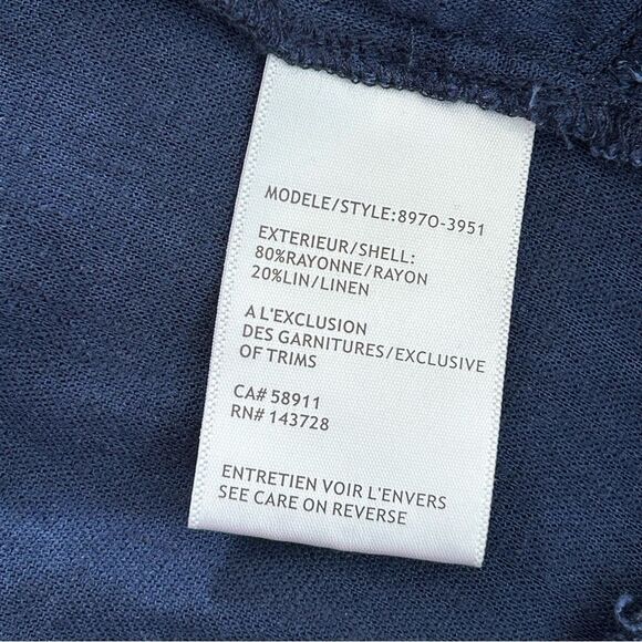 TRIBAL Notch Neck Embroidered Dress in navy blue - Picture 5 of 14